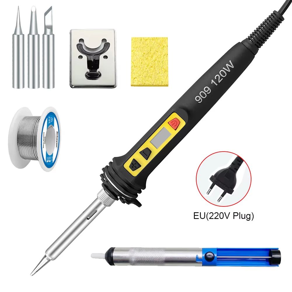 HighPrecision 120W Digital Soldering Iron Kit With Adjustable Temperature Fast HeatUp 6