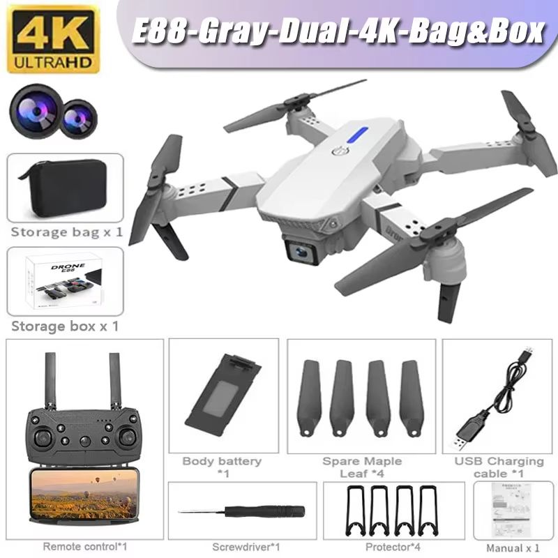 E99 Pro Drone With 6K Camera Foldable Quadcopter Remote Control UAV 4