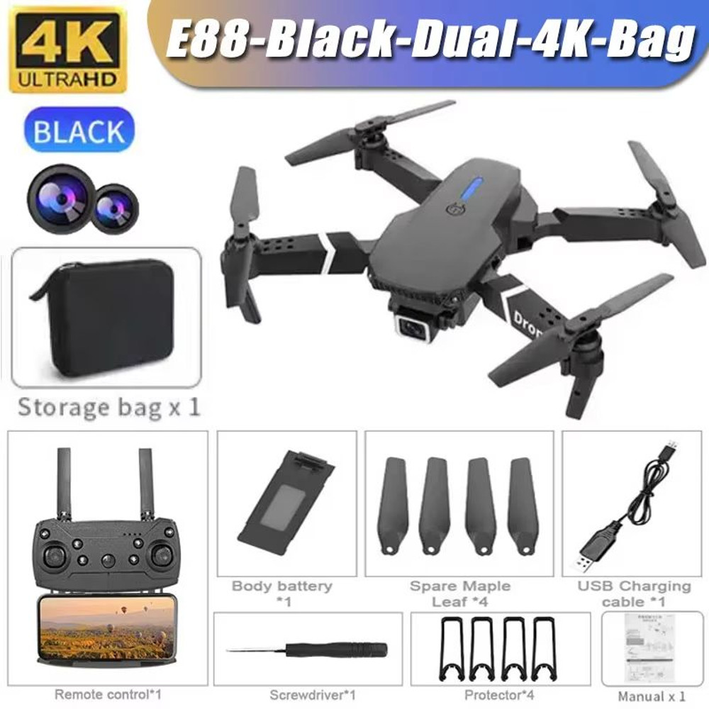 E99 Pro Drone With 6K Camera Foldable Quadcopter Remote Control UAV 7