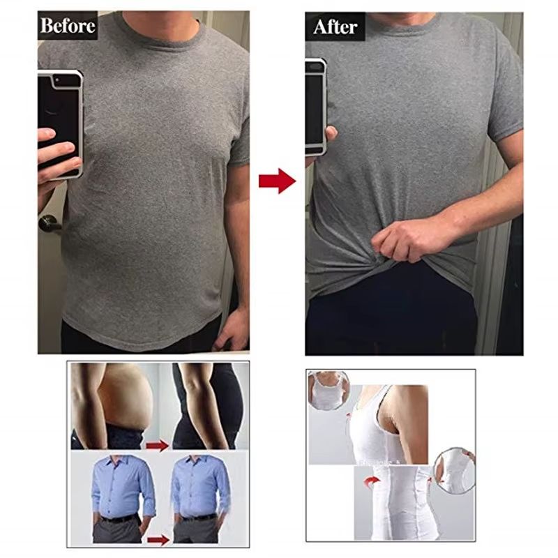 Mens Slimming Compression Shirt Body Shaper Undershirt Tank Top 0