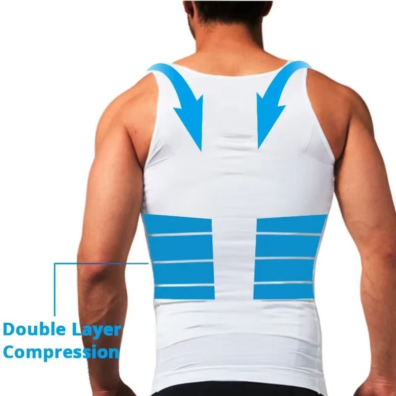 Mens Slimming Compression Shirt Body Shaper Undershirt Tank Top 2