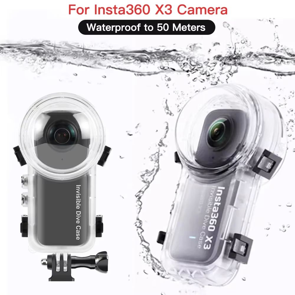 Invisible Dive Case For Insta360 X3  50M Waterproof Protective Housing For Deep Underwater Adventur 0