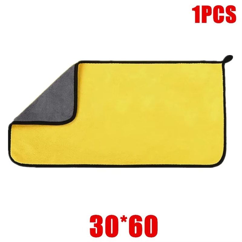 Thick Microfiber Car Cleaning Towels Soft Double Layer Drying Cloth For Auto Detailing And Washing 7