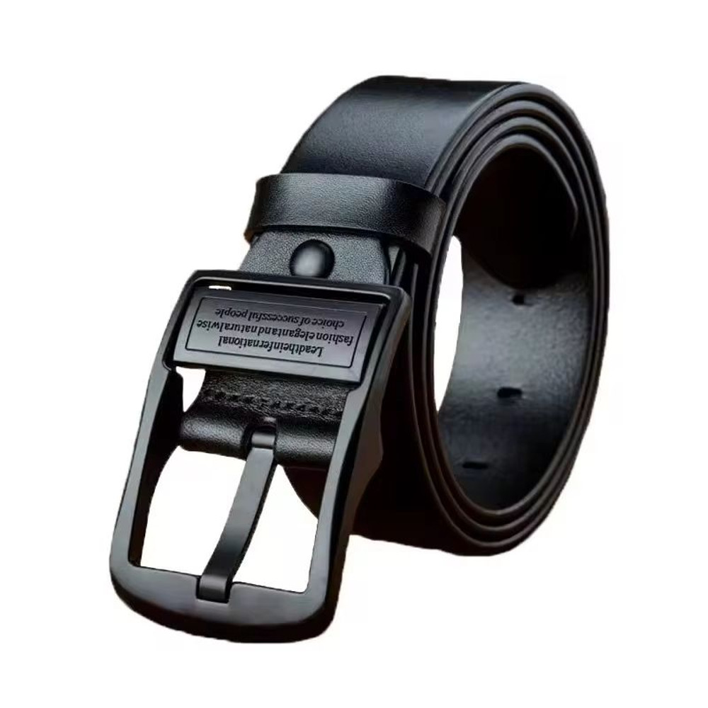Mens Genuine Leather Belt With Alloy Pin Buckle  Business And Casual Style 8