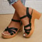 BraidLuxe Chunky Platform Gladiator Sandals Braided Ankle Strap Heels For Summer 4