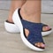 Women Lightweight Slip On Sandals With Low Heels Elastic Summer Shoes For Casual Comfort 3