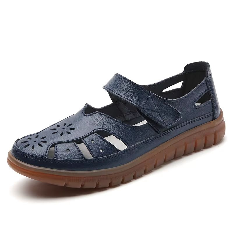 Women Breathable Leather Roman Sandals Non Slip Casual Summer Shoes For Everyday Comfort 8