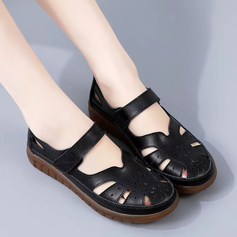 Women Breathable Leather Roman Sandals Non Slip Casual Summer Shoes For Everyday Comfort 4