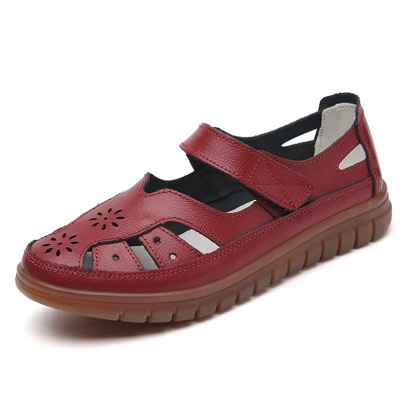 Women Breathable Leather Roman Sandals Non Slip Casual Summer Shoes For Everyday Comfort 14