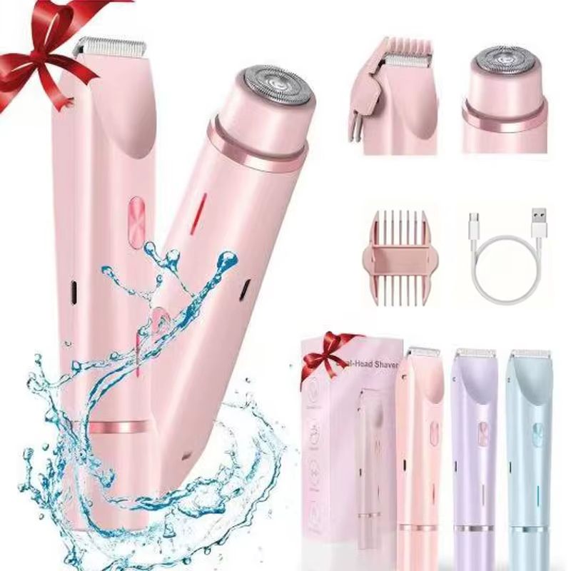 2 In 1 Women Electric Shaver And Trimmer Dual Head Rechargeable Hair Clipper For Smooth Grooming 0