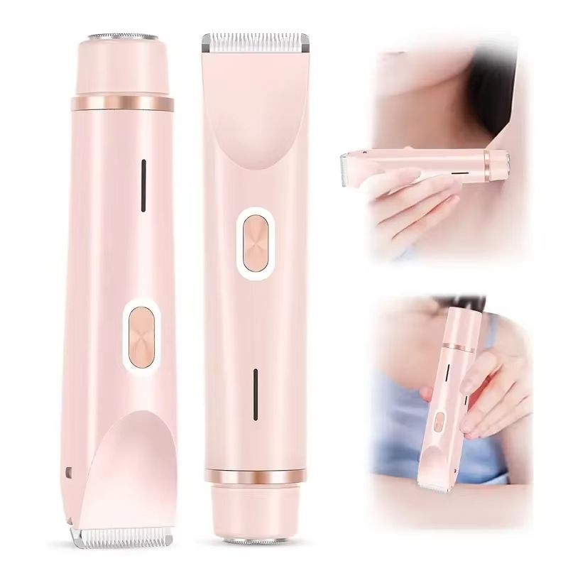 2 In 1 Women Electric Shaver And Trimmer Dual Head Rechargeable Hair Clipper For Smooth Grooming 2