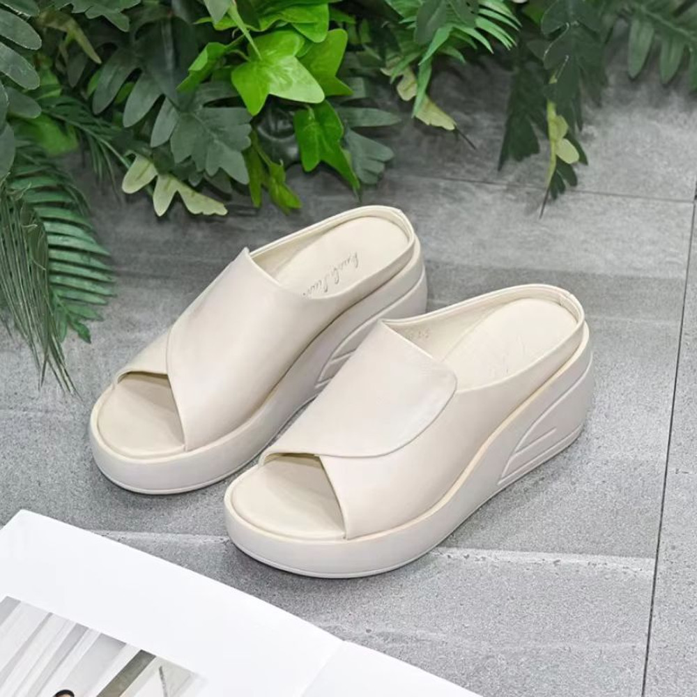 Womens Orthopedic Wedge Platform Sandals  Open Toe Thick Sole Slides For Beach  Everyday Comfort 6