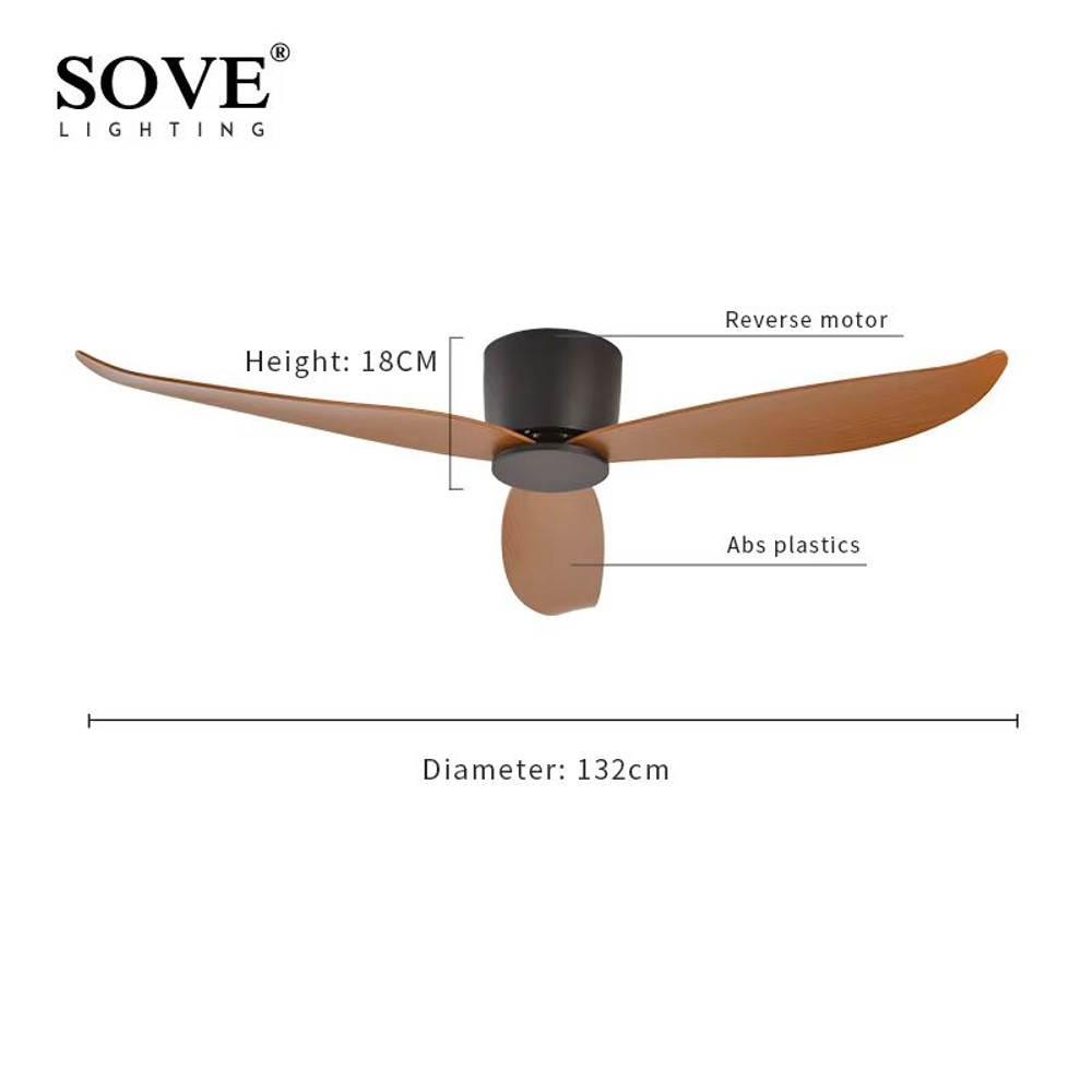 SOVE Ultra Slim DC Ceiling Fan With Remote 3