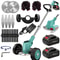 Premium 3in1 Cordless Lawn Trimmer And Weed Wacker With Dual Batteries Grass Edger And Brush Cutte 12