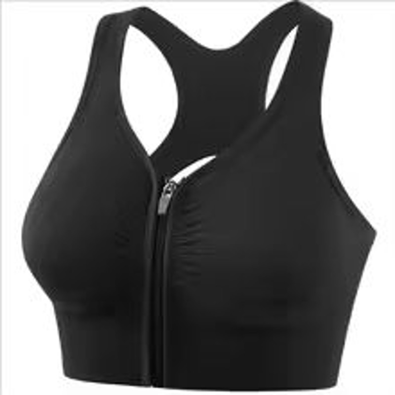 EliteFit Front Zipper Sports Bra High Support Gym And Yoga Bra 1