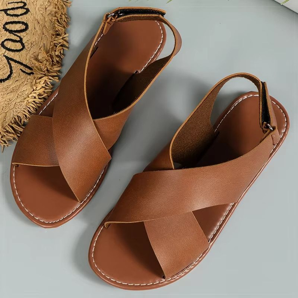 Womens Sandals 2025 Summer Women Flat Shoes Soft Pu Leather Sandalias De Mujer Summer Sandals Women 2