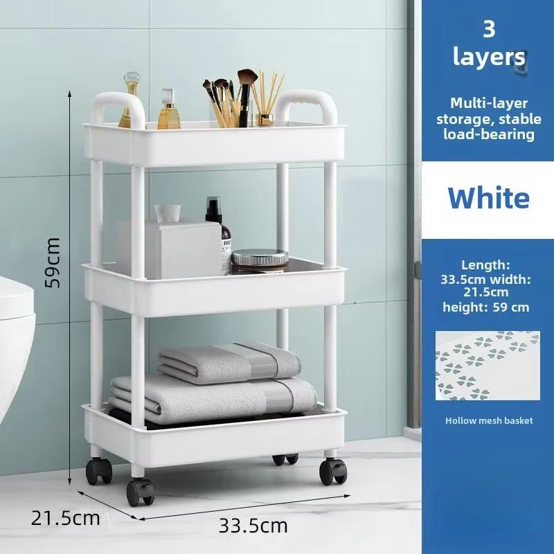 3Tier Rolling Utility Cart For Kitchen Bathroom  Craft  Mobile Storage Organizer With Reinforced Ha 13