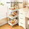3Tier Rolling Utility Cart For Kitchen Bathroom Craft Mobile Storage Organizer With Reinforced Ha 0