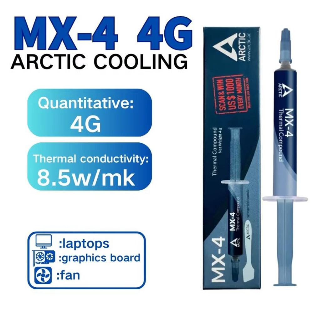 MX4 Thermal Paste Processor MX4 4g 85WMk For CPU GPU Printer HeatSink Cooling Cooler Thermal Grease 0
