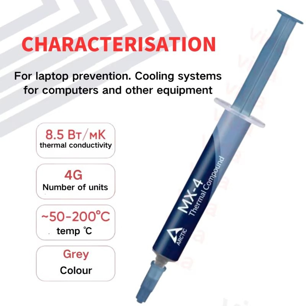 MX4 Thermal Paste Processor MX4 4g 85WMk For CPU GPU Printer HeatSink Cooling Cooler Thermal Grease 3