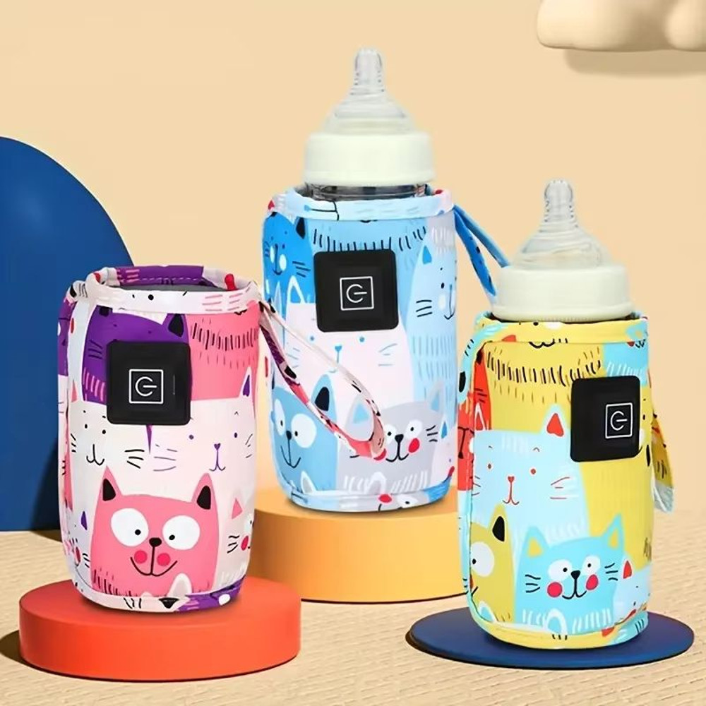 USB Milk Water Warmer Travel Stroller Insulated Bag Nursing Bottle Heater Portable Bottle Feeding W 0