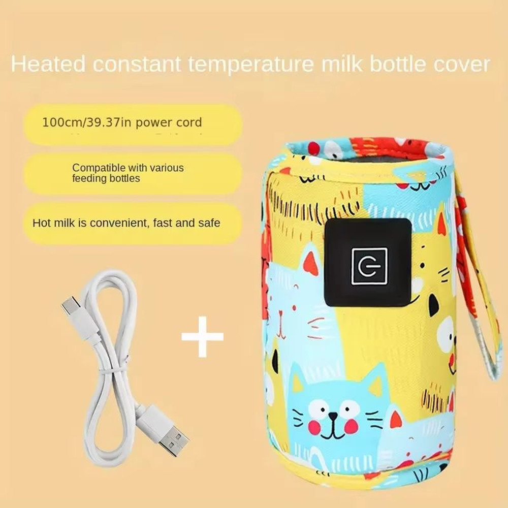 USB Milk Water Warmer Travel Stroller Insulated Bag Nursing Bottle Heater Portable Bottle Feeding W 8