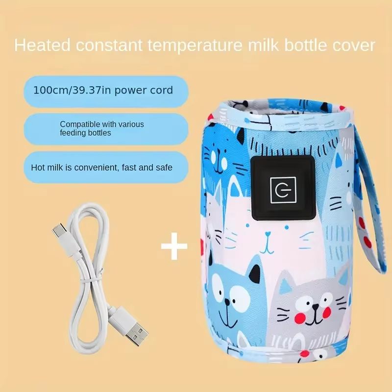 USB Milk Water Warmer Travel Stroller Insulated Bag Nursing Bottle Heater Portable Bottle Feeding W 7