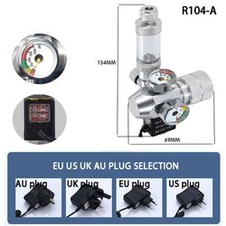 diy aquarium co2 regulator kit with electromagnetic valve & bubble counter – precise co2 control for fish tanks