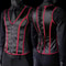 Elegant Renaissance Mens Waist Cincher SteelBoned Medieval Corset Vest For Stomach Control 4