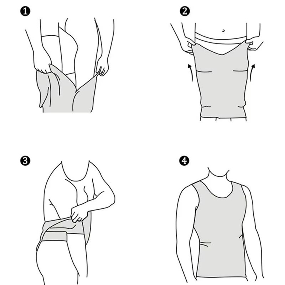 Mens Slimming Compression Vest Tummy Control Shapewear Undershirt 4