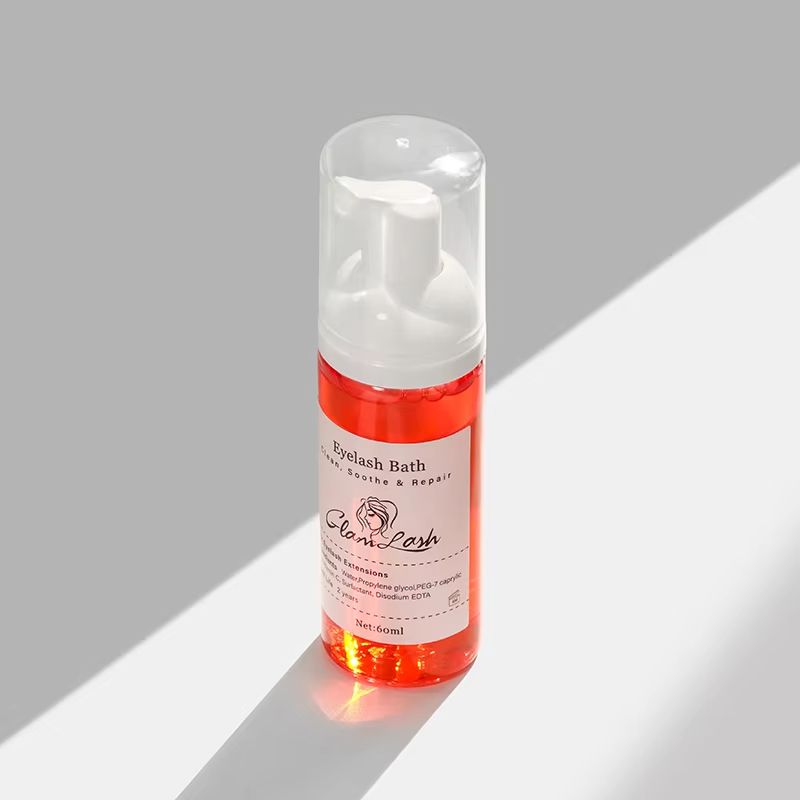 GLAMLASH 60ml Eyelash Foam Cleanser  No Tears Formula With Fruit Scent For Lash Extensions 8