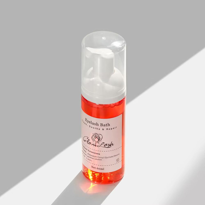 GLAMLASH 60ml Eyelash Foam Cleanser  No Tears Formula With Fruit Scent For Lash Extensions 4