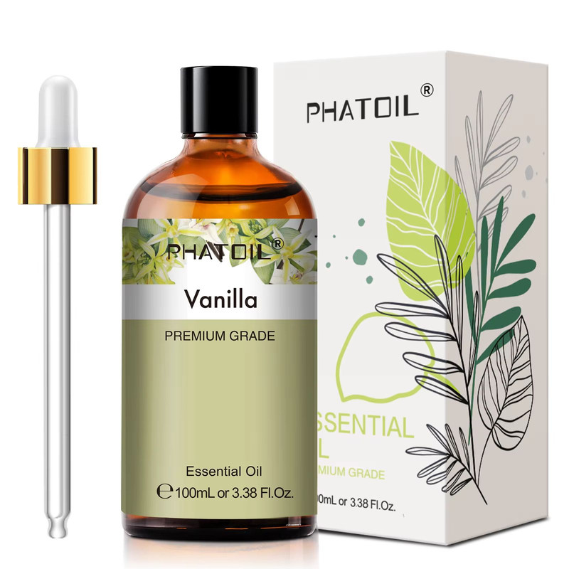 PHATOIL 100ml Essential Oil Set  Eucalyptus Lavender Vanilla Jasmine Lemon  Bergamot For Aromathera 3