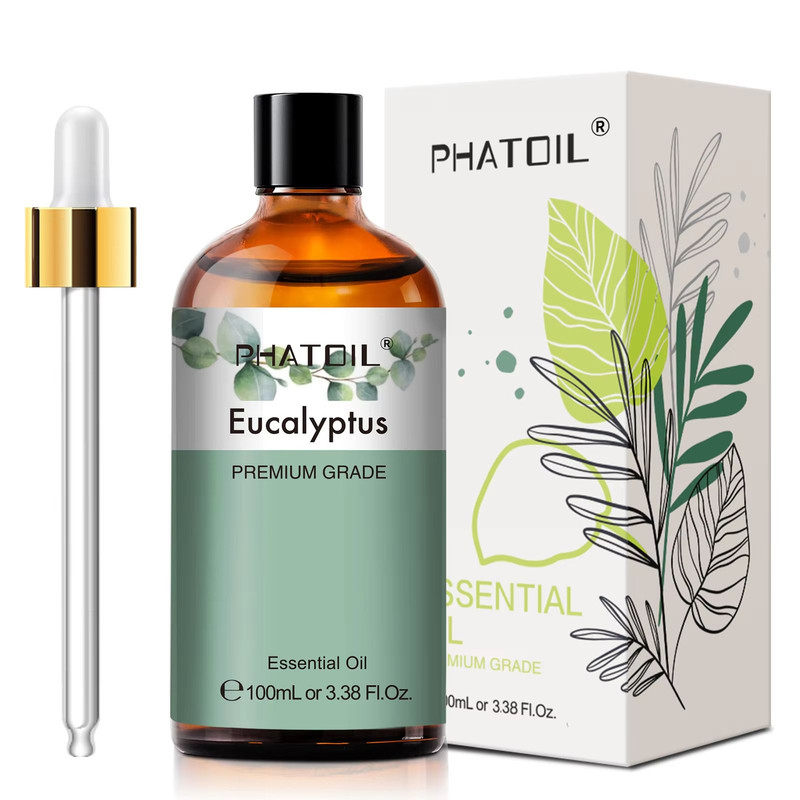 PHATOIL 100ml Essential Oil Set  Eucalyptus Lavender Vanilla Jasmine Lemon  Bergamot For Aromathera 5