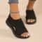 Chic OpenToe Wedge Sandals With Strappy Back Stylish Comfortable Summer Footwear For Women 2