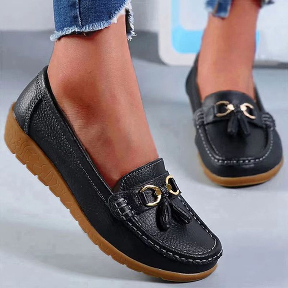 Women Shoes Nurse Loafers Classics Flats Comfortable White Leather Casual Footwear For Women 3