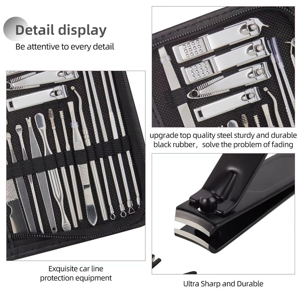 832pcs Professional Manicure Set  Stainless Steel Pedicure Kit With Nail Scissors Cutters And Beaut 2