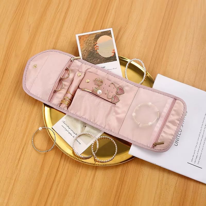 Foldable Jewellery Roll Organizer  Convenient Jewellery Bag For Travel Display And Home Use 1
