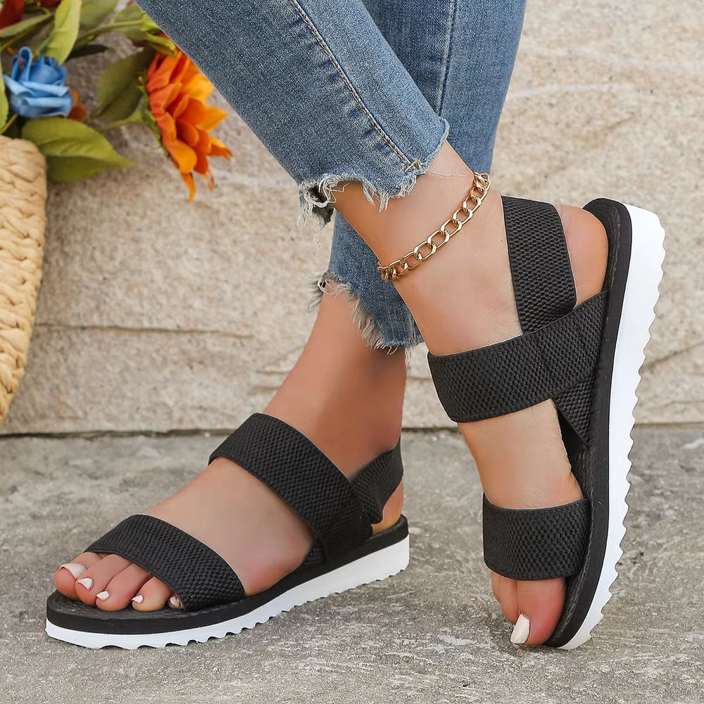 Womens AntiSlip Comfortable Flat Sandals  Fashionable Summer Shoes With Matching Color Sole And Pur 0