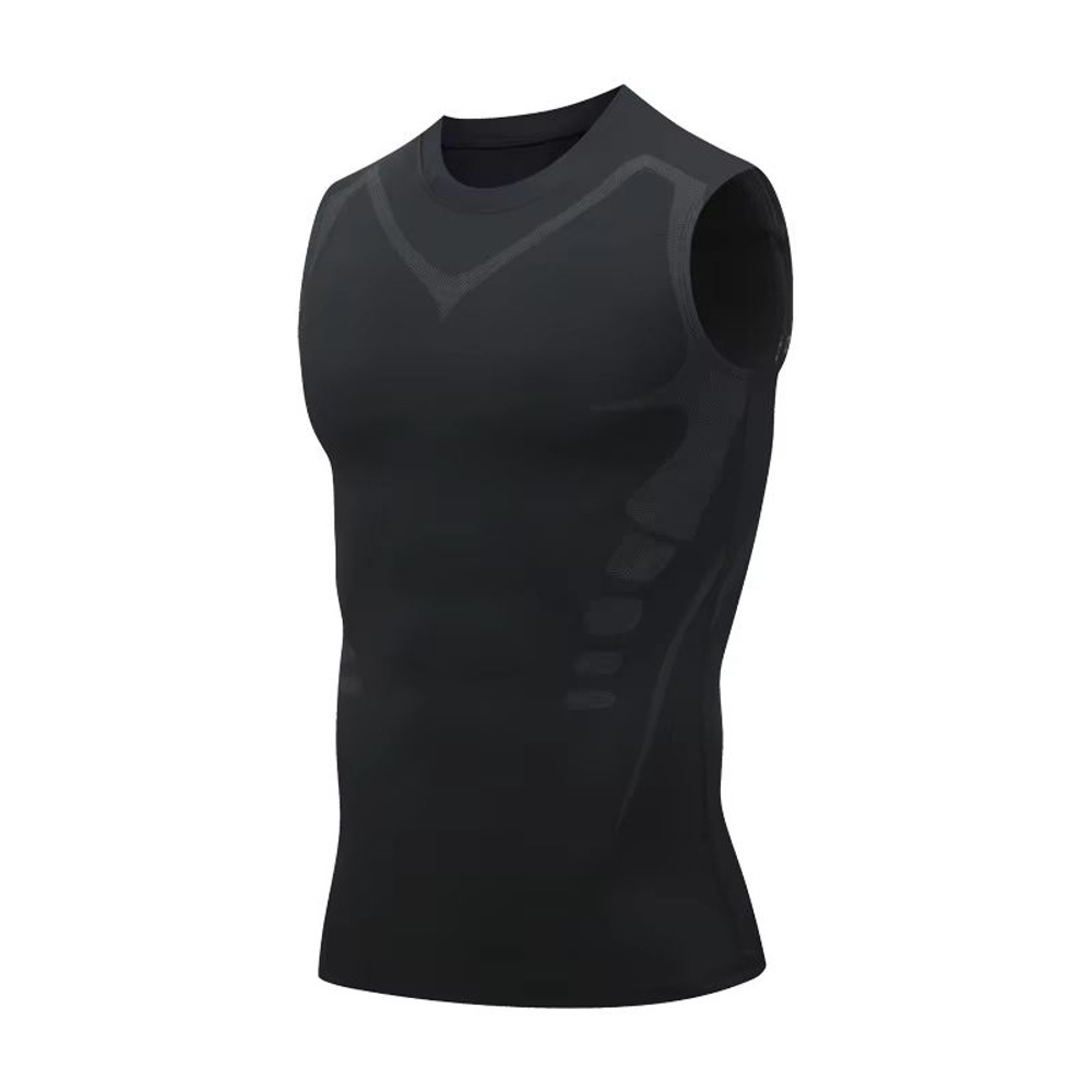 Mens Ionic Compression Vest  Sleeveless Ice Silk Body Shaper Tank 7