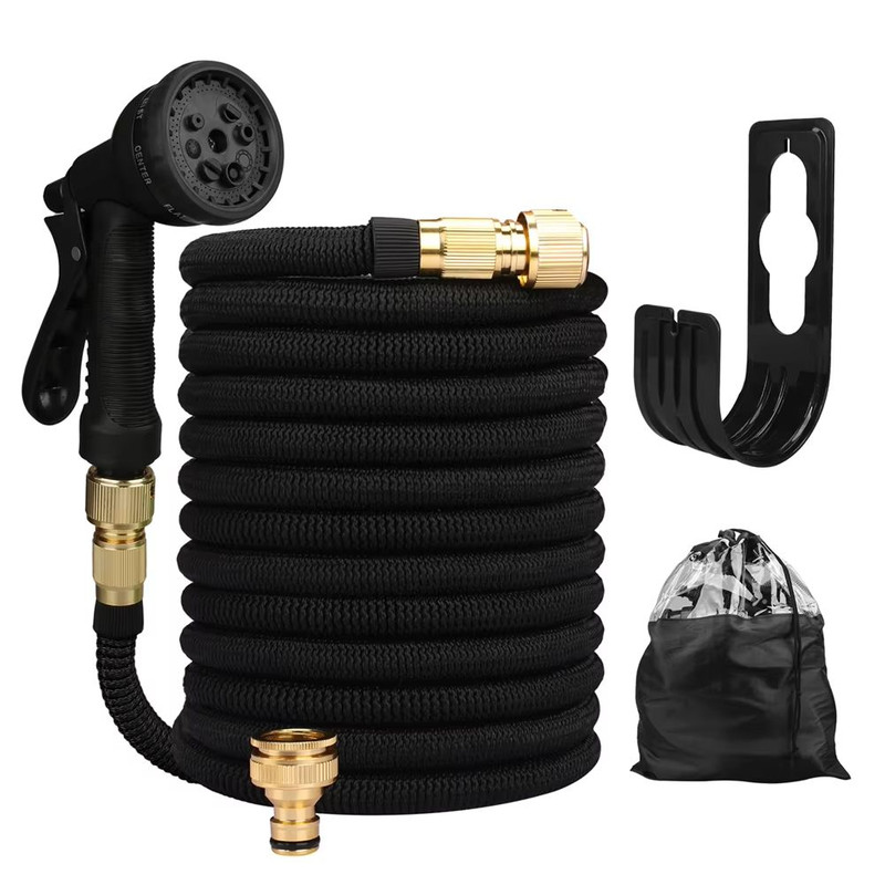 Garden Water Hose Expandable  High Pressure PVC Reel With Double Metal Connector For Garden Farm Ir 6