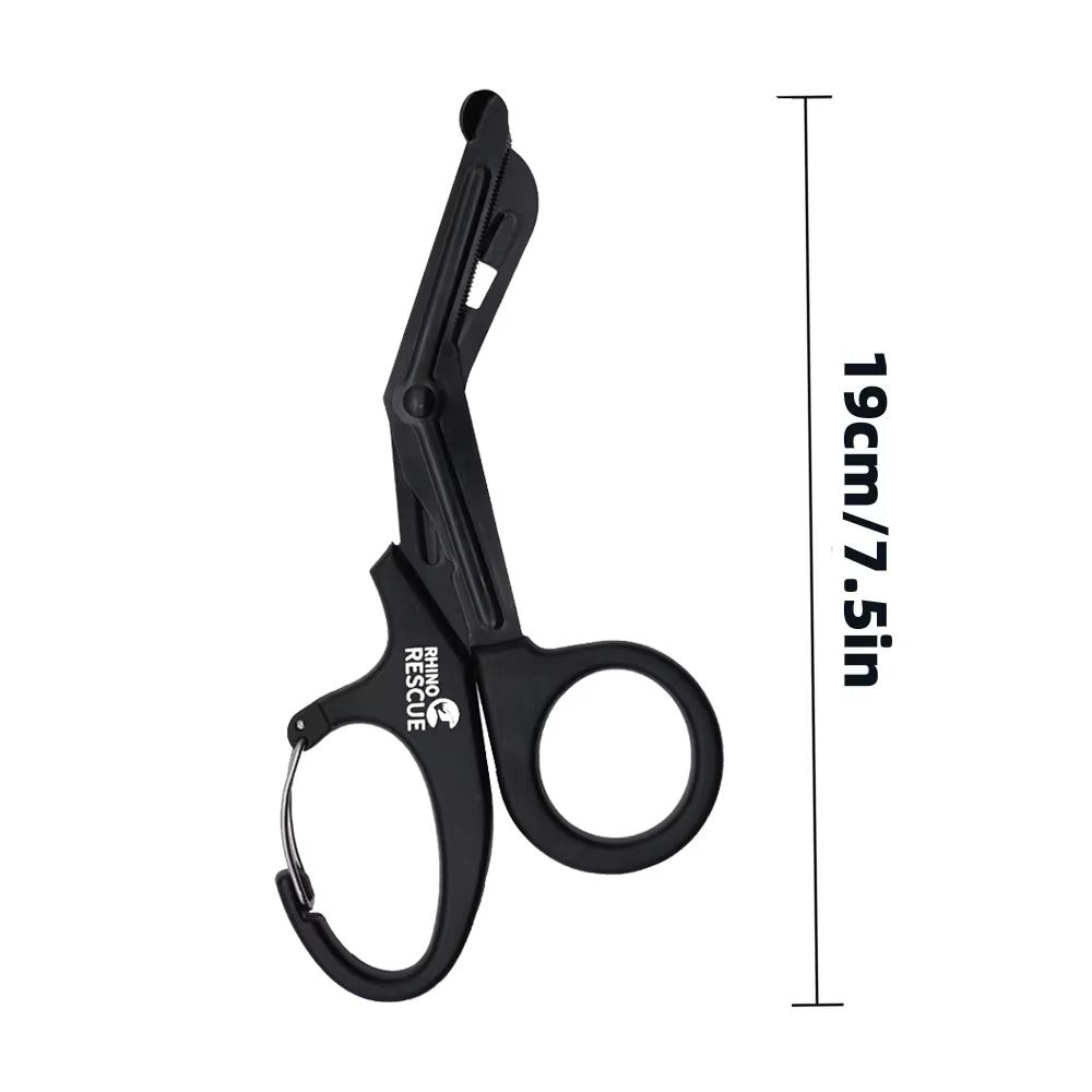 Rhino Rescue 75 Trauma Shears  Premium Stainless Steel Medical Emergency Scissors With NonStick Flu 0