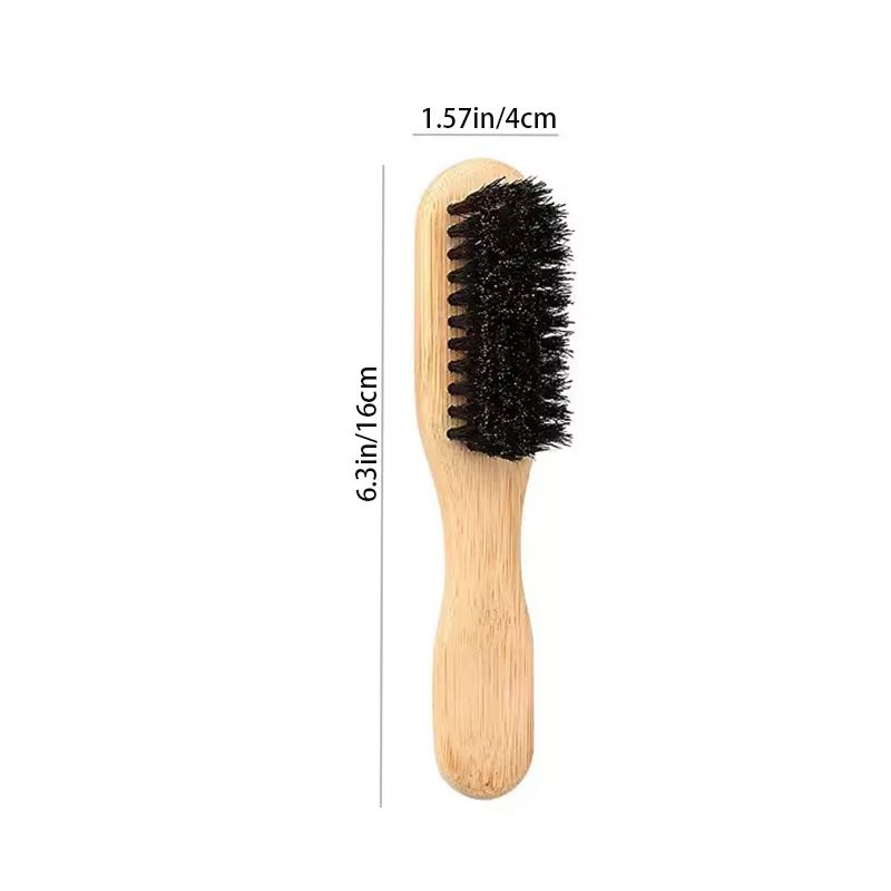 Boar Bristle Slick Back Hair Brush Sleek Ponytail Bun Styling Tool For Smoothing Baby Hairs Flyaw 9