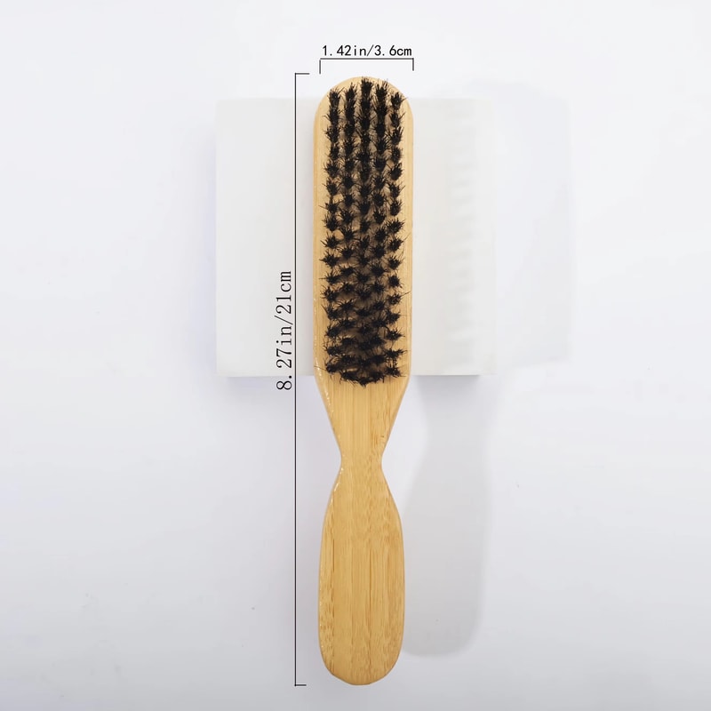 Boar Bristle Slick Back Hair Brush Sleek Ponytail Bun Styling Tool For Smoothing Baby Hairs Flyaw 11