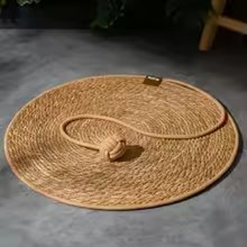 Natural Rattan Cat Scratcher Mat  Furniture Protector  Nail Care 9