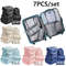 7 Piece Travel Packing Cubes Set Organizer And Compression Bags 0