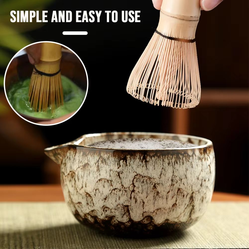 6 Piece Japanese Matcha Tea Set With Bamboo Whisk Bowl Accessories 4