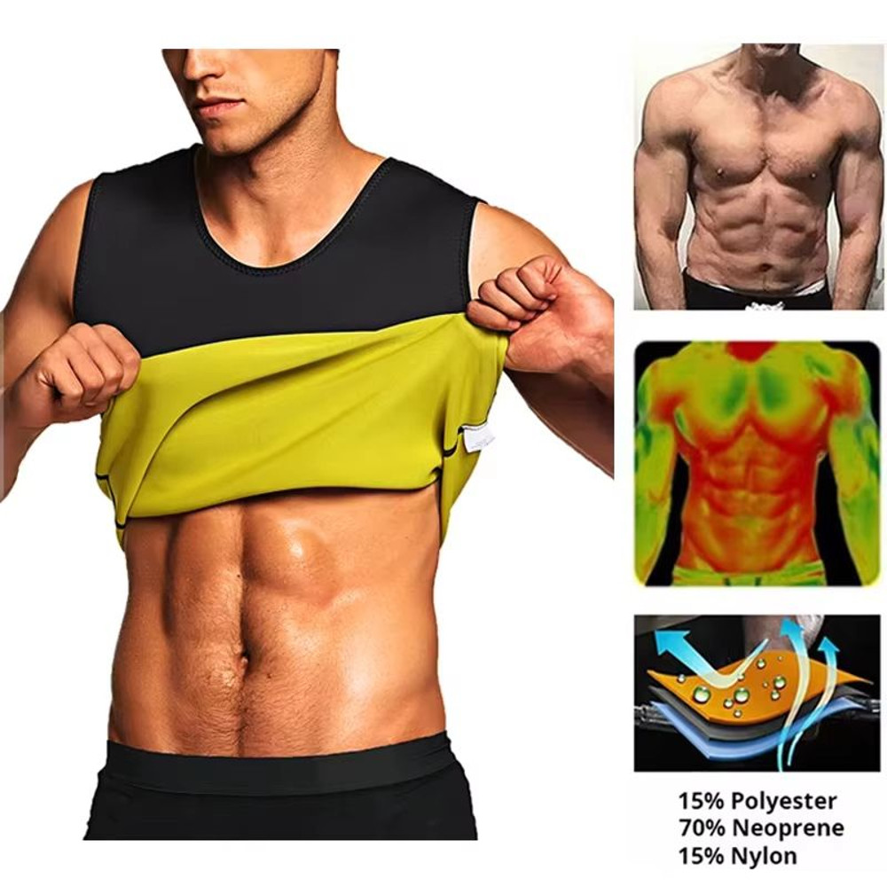 Mens Slimming Waist Trainer Vest Body Shaper Tank Top 1