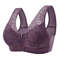PlusSize Front Zip Sports Bra Cotton Support Tank 9