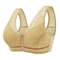 PlusSize Front Zip Sports Bra Cotton Support Tank 7